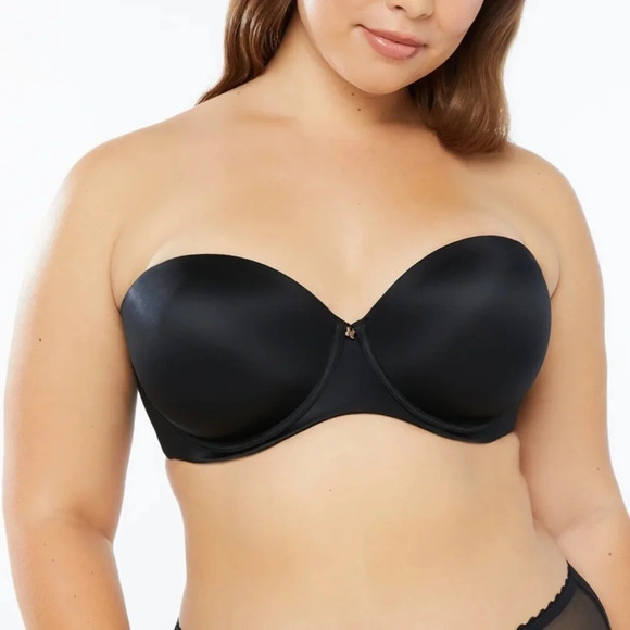 Savage x Fenty Core Microfiber Strapless Bra Black Sz 36DD - Picture 1 of 6